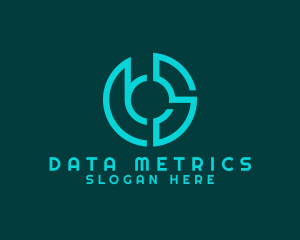 Round Circuit Maze Data logo design