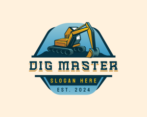 Industrial Digging Excavator logo design