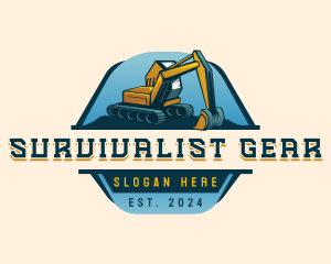 Industrial Digging Excavator logo design