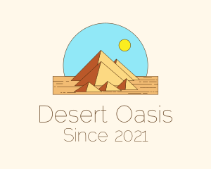 Desert Pyramid Landmark logo design