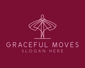 Skirt Ballet Dancer  logo design