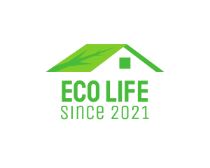 Eco Friendly House Roof logo design