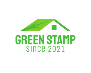 Eco Friendly House Roof logo design