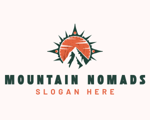 Mountain Hiking Navigation logo design