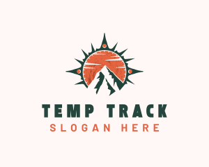 Mountain Hiking Navigation logo design