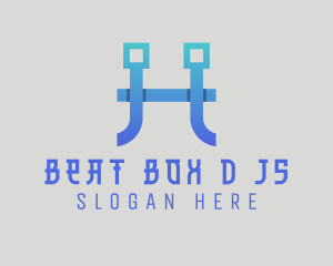 Game Design Circuit Letter H Logo