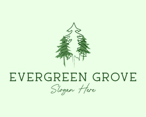 Pine Tree Forest logo design