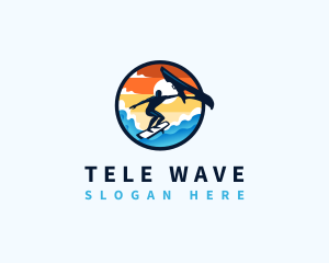 Water Foil Surfing logo design