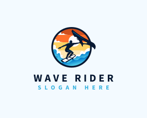 Water Foil Surfing logo design