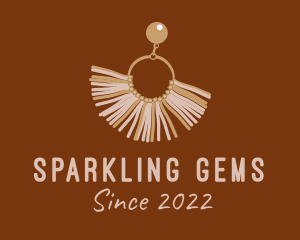Boho Pearl Earring  logo design