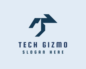 Modern Tech Letter T logo design