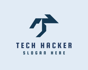 Modern Tech Letter T logo design