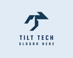 Modern Tech Letter T logo design