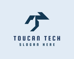 Modern Tech Letter T logo design