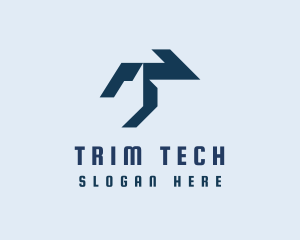 Modern Tech Letter T logo design