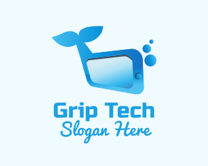 Blue Whale Tech App  logo design