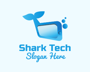 Blue Whale Tech App  logo design