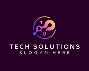 Tech Software Data logo design