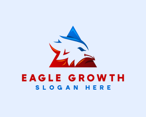 Patriotic Triangle Eagle logo design