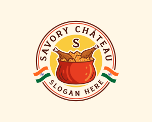 India Biryani Chicken logo design