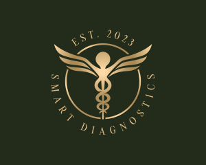 Medical Healthcare Caduceus logo design