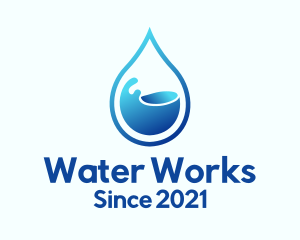 3d Water Droplet logo design