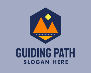 Hexagon Twin Mountain Road logo design