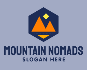 Hexagon Twin Mountain Road logo design