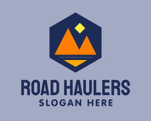 Hexagon Twin Mountain Road logo design