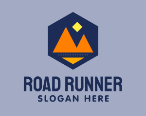 Hexagon Twin Mountain Road logo design