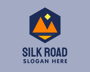 Hexagon Twin Mountain Road logo design