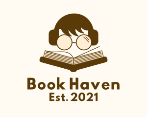 Boy Reading Book logo