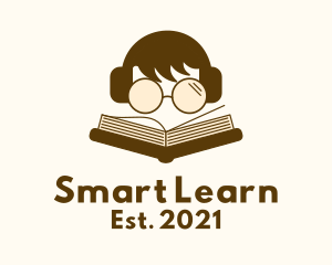 Boy Reading Book logo design