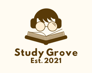 Boy Reading Book logo