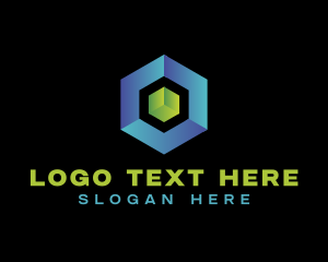 3D Cube Hexagon Technology logo