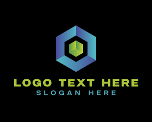 3D Cube Hexagon Technology Logo