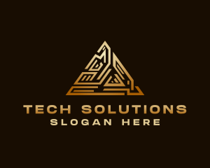 Technology Developer Pyramid logo design