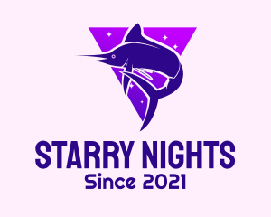 Starry Night Swordfish logo design