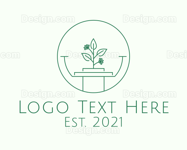 Garden Plant Pillar Logo