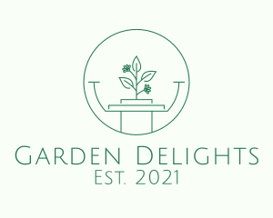 Garden Plant Pillar logo design