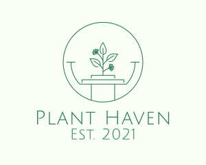 Garden Plant Pillar logo design