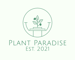 Garden Plant Pillar logo design