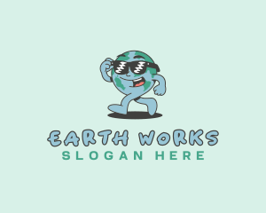 Eyeglasses Earth Map logo design