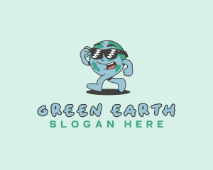 Eyeglasses Earth Map logo design