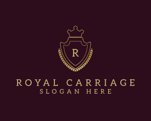 Royal Crown Shield Wreath  logo design