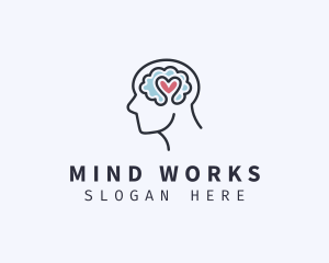 Mental Health Brain Therapy logo design