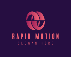 Fintech Motion Loop logo design