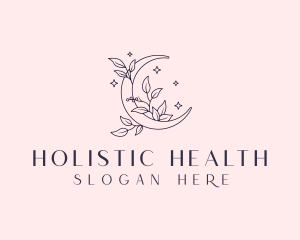 Boho Holistic Moon logo design