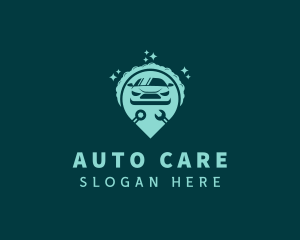 Car Auto Detailing Wrench logo design