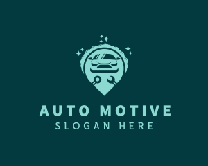 Car Auto Detailing Wrench logo design